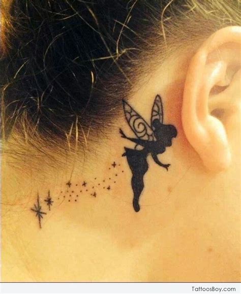 Tinkerbell Tattoo Behind Ear Tattoo Designs Tattoo Pictures