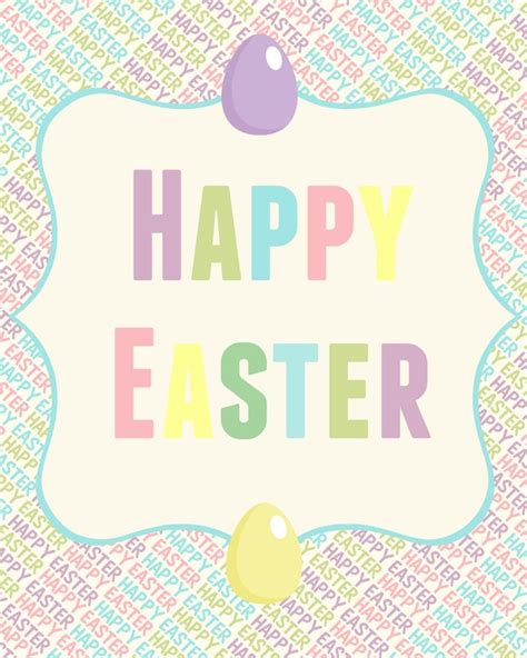 Colorful And Simple Happy Easter Printable Real And Quirky