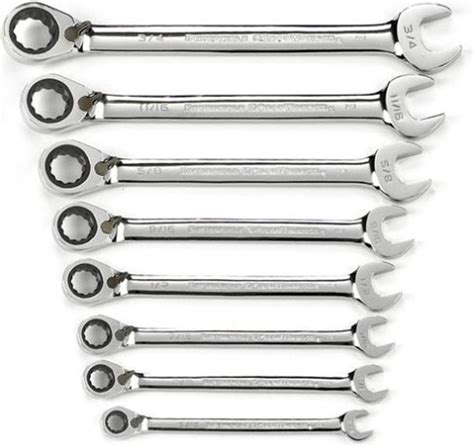 Gearwrench 8 Pc 12 Pt Reversible Ratcheting Combination Wrench Set