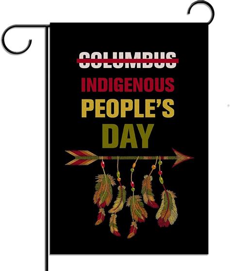 Linen Indigenous People S Day Garden Flag Native American Columbus Day Front Yard