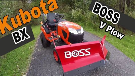 Kubota Bx Snow Plow Boss Utv V Plow Xt Youtube