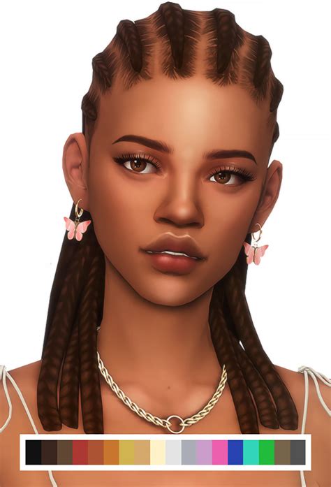 Sims 4 Cornrow Hair Cc Maxis Match Alpha Fandomspot Interreviewed