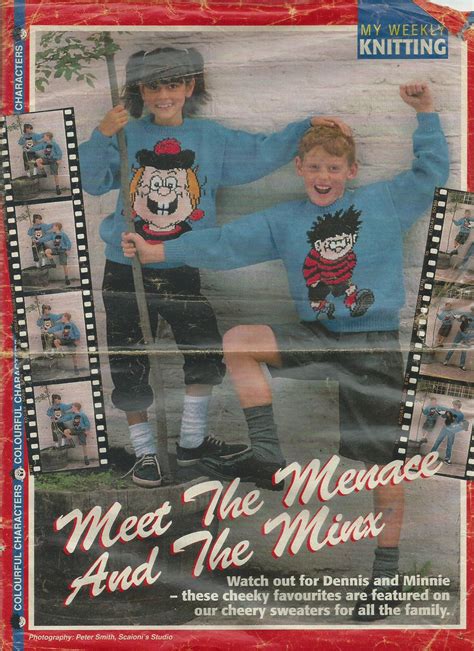Dennis The Menace And Mini The Minx Sweater Pattern Knit Etsy