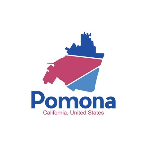Map Of Pomona California City United States Modern Logo 24033049 Vector
