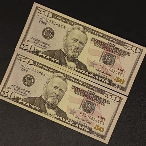 50,000 Dollar Full Printed $50 Realistic Prop Money Bills Fake Movie ...