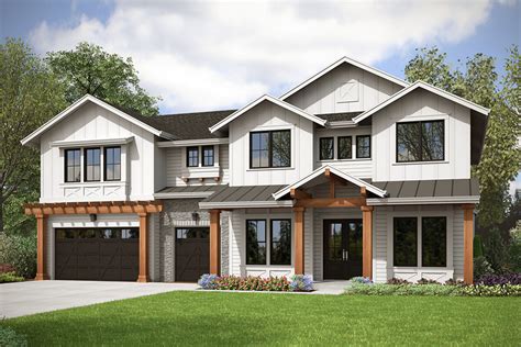 Modern Farmhouse Plan With Open Concept Living Area And Bonus Room