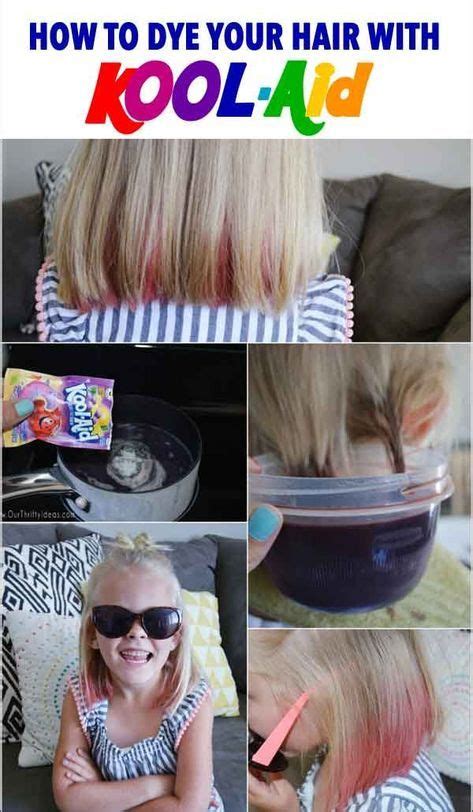 How To Dye Your Hair With Kool Aid Kool Aid Hair Hair Dye Tips Kool