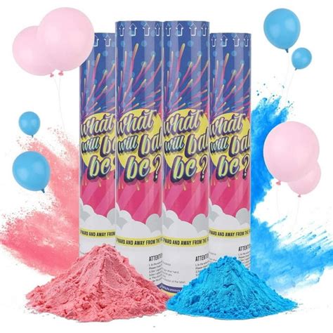 Baby Gender Reveal Powder Cannon Popper Sticks Baby Reveal Party
