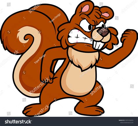 Angry Squirrel Shaking Fist Anger Vector Vector Có Sẵn Miễn Phí Bản