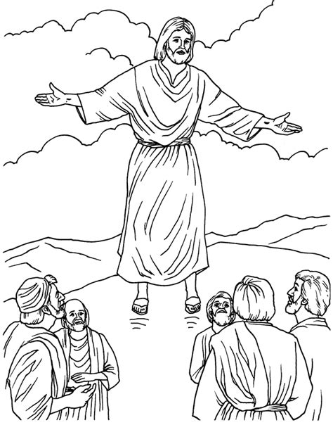 Ascension Coloring Page Bible Coloring Pages Jesus Coloring Pages