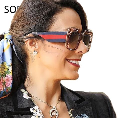 Buy Sorvino Rhinestone Flower Square Sunglasses Womens
