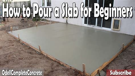 How To Pour A Concrete Slab For Beginners Diy Youtube
