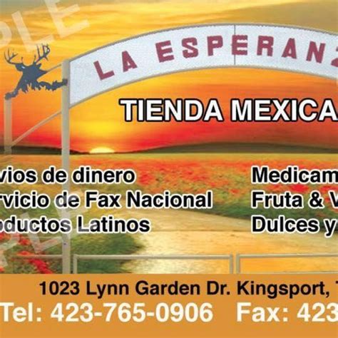 Carta Del Restaurante La Esperanza Tienda Mexicana Kingsport