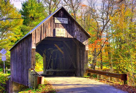 Vermont Covered Bridges Moxley Covered Bridge No 2 Over First Branch