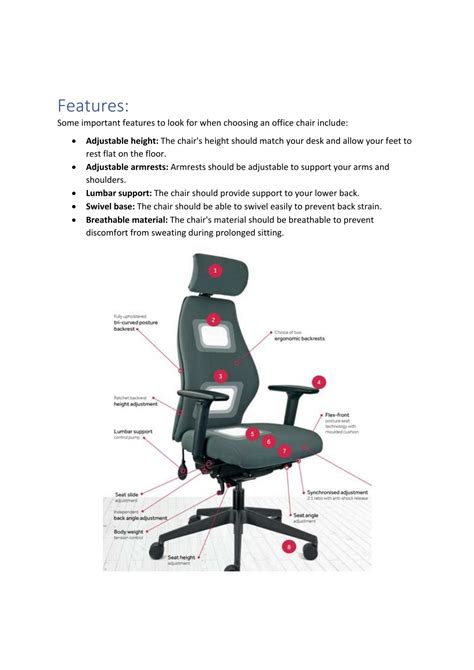 Ppt Office Chair The Importance Of Comfort And Ergonomics In The