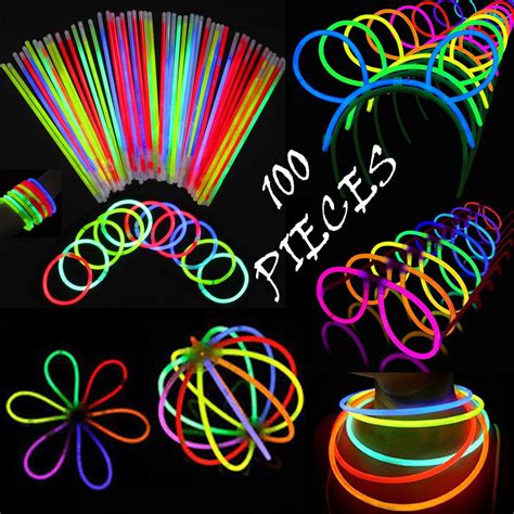 Mega Glow Party Pack Included Ball Connectors Bunny Ears Light Glasses Bargain Ebay Neon