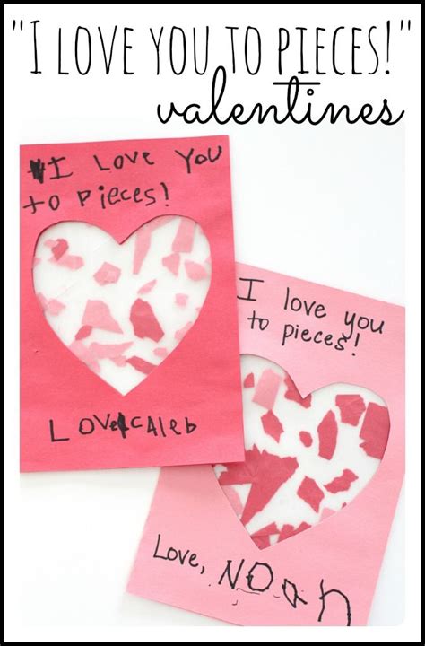 I Love You To Pieces Craft Valentines Day Activities Preschool