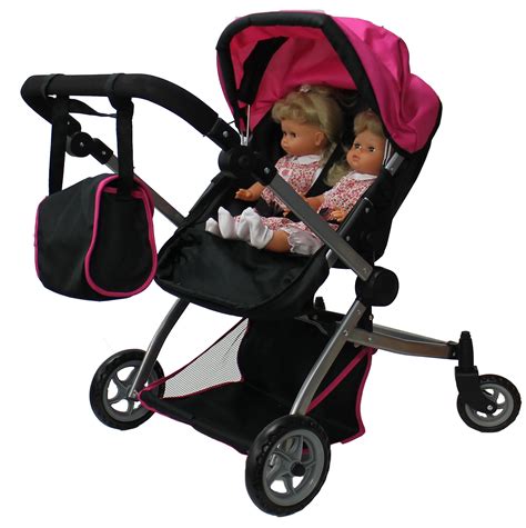 Babyboo Deluxe Twin Doll Pram Stroller With Free Carriage Multi Function View All Photos