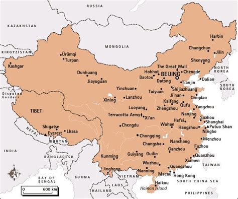 Major Cities Of China Map World Map