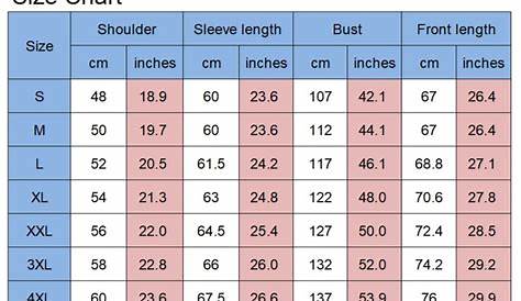young men's size chart