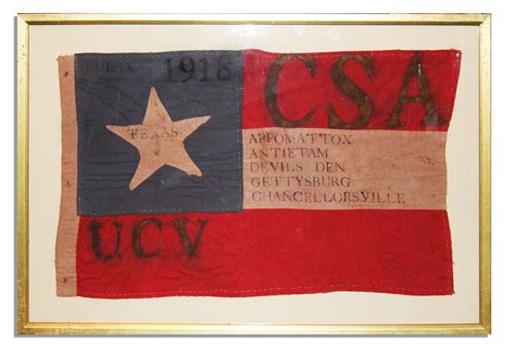 Lot Detail Confederate Civil War Reunion Flag Of Texas And Oklahoma