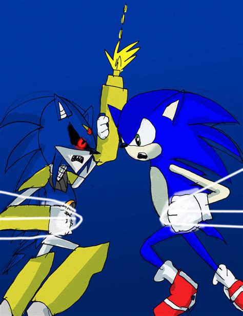 Sonic Vs Mecha Sonic By Jonesycat79 On Deviantart
