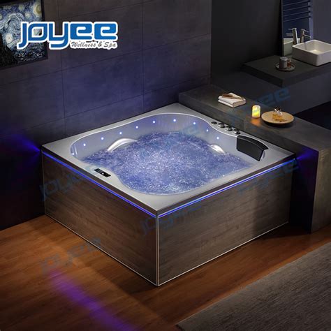 New Design Modern Bathroom Jakuzzi Indoor Whirlpool Massage Square Hot Tub Spa For 2 3 Persons