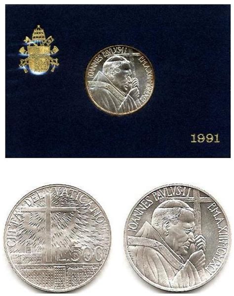 Jencius Coins 1991 Vatican 500l Commemorative Social Doctrine