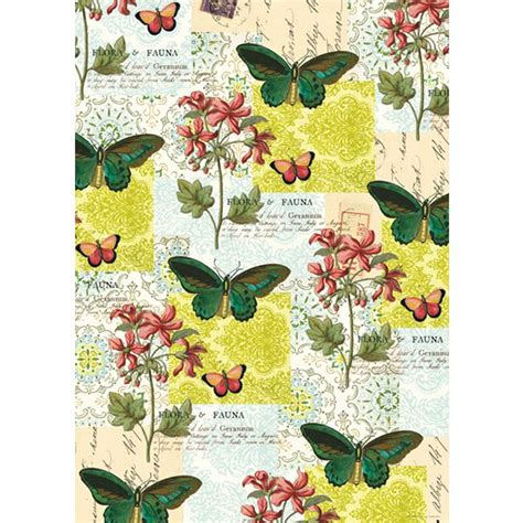 Cavallini And Co Decorative Wrap Flora And Fauna Butterfly Stampington