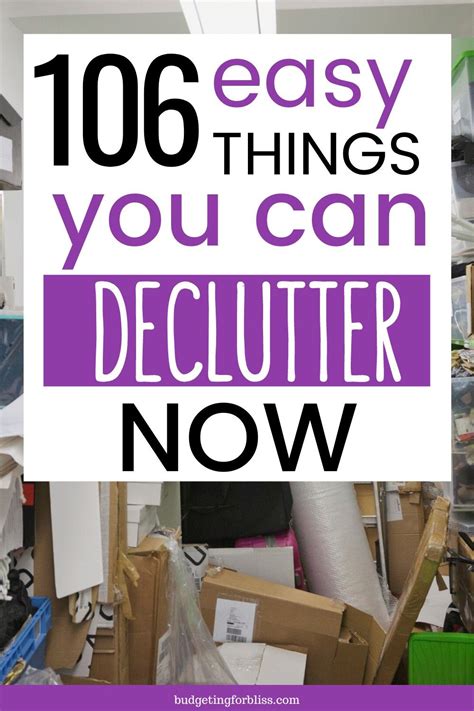 106 Easy Things To Declutter In Your Home Today Budgeting For Bliss