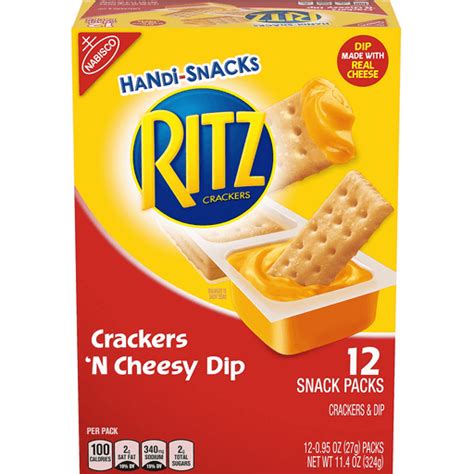 Nabisco Handi Snacks Ritz Crackers N Cheesy Dip 12 095 Oz Packs