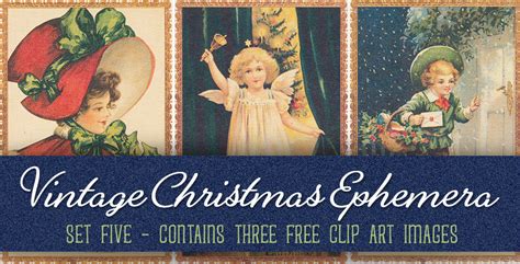 Vintage Victorian Christmas Ephemera Set 5