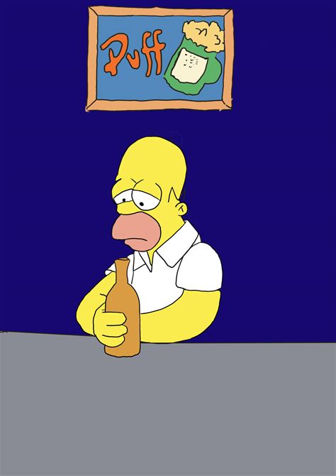 Homer Simpson Drinking By Bravo999999 On Deviantart
