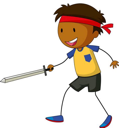 Kid Sword Fight Illustrations Royalty Free Vector Graphics And Clip Art