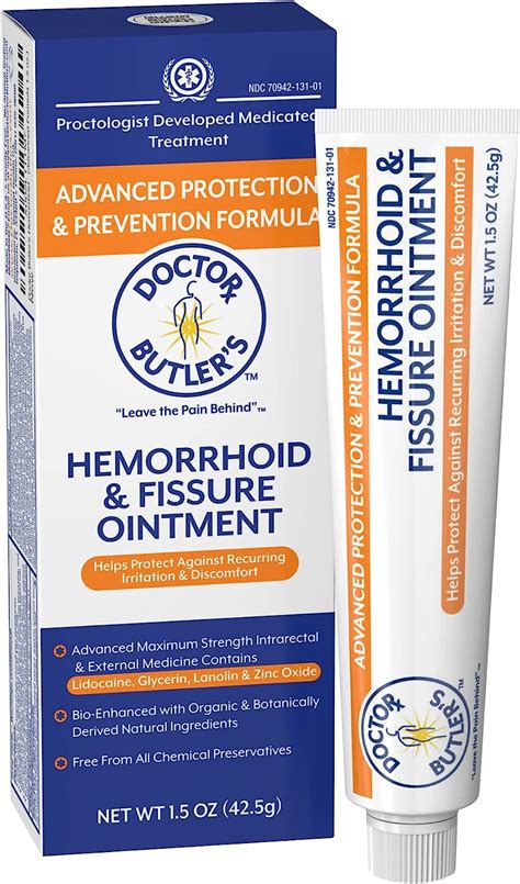 buy doctor butler s advanced hemorrhoid and fissure ointment lidocaine