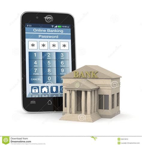 Authenticate yourself on your mobile. Online Banking Stock Photos - Image: 35672913