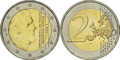 Netherlands 2 Euro Willem Alexander 2014 Bi Metallic European Coins
