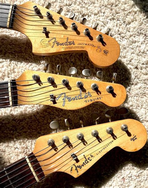 Early S Fender Spaghetti Logo Headstocks Fender Guitars Fender