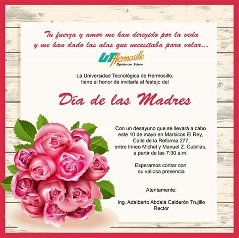 InvitaciÓn DÍa De Madres Feliz Día De La Madre Dia De Las Madres