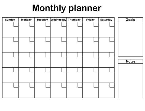 Schedule For Making A Calendar And Planning For The Monthcalendar