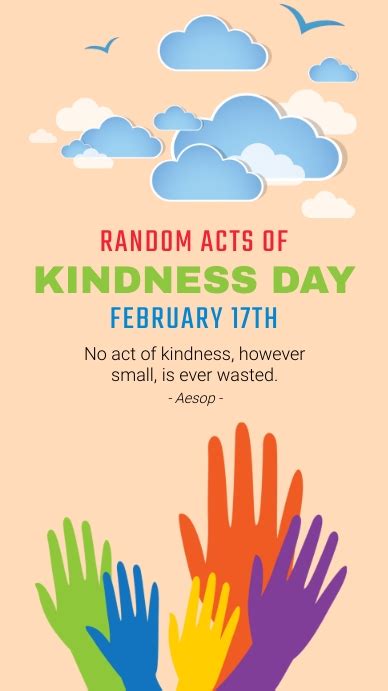 Random Acts Of Kindness Day Template Postermywall