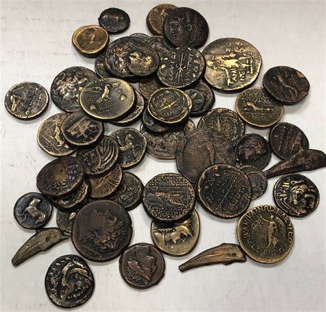 Ancient Greece Lot Of 50 Bronze Coins From A Wide Range Of City States