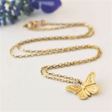 butterfly necklace in gold heather scott jewellery