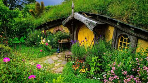 Nature Landscape House New Zealand Hobbiton Door