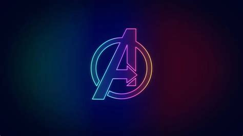Neon Avengers Logo 3840 X 2160 Marvelstudios Mcu In 2020