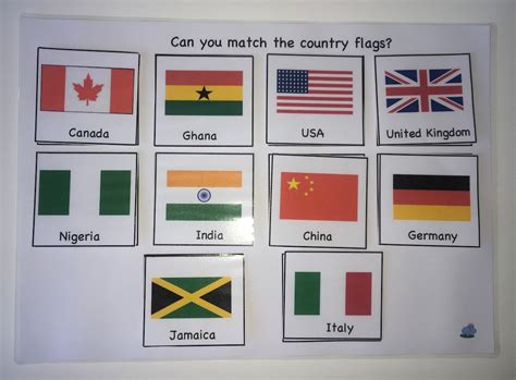 Flag Matching Game Country Flags Countries Game World Etsy Uk