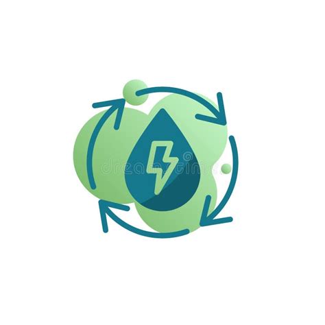 Water Cycle Energy Icon Vector Stock Vector Illustration Of Flash