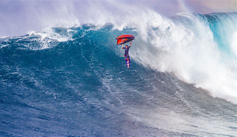 Kai Lenny Surfed A Sneaky Underground Swell At Jaws With His Wing And