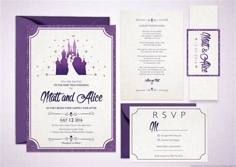 Fairytale Wedding Disney Castle Wedding Invitations Etsy Modern