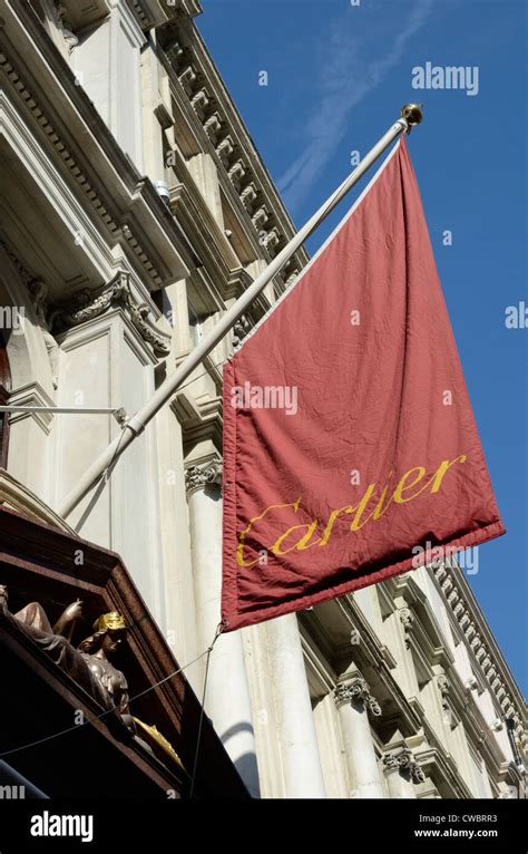 Cartier Jewellers Flag Bond Street London England Stock Photo Alamy